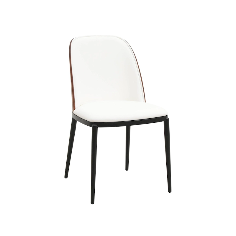 LeisureMod Tule Dining Side Chair with Upholstered Seat and Back