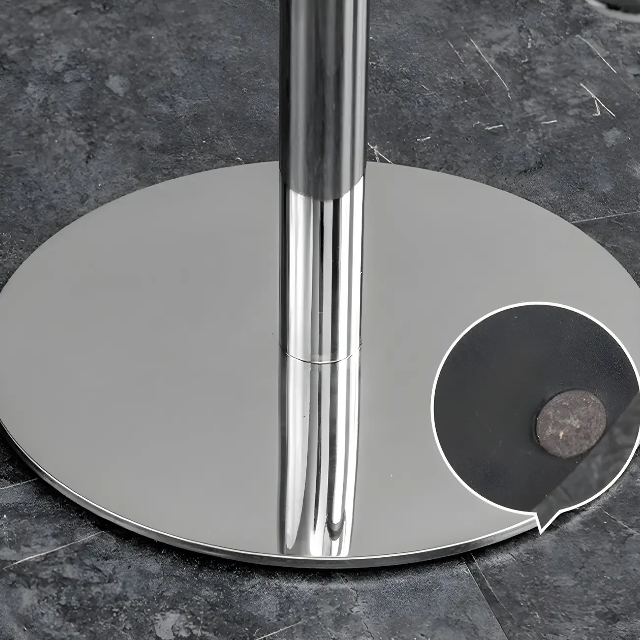 Modern Pedestal Swivel Bar Stool Adjustable Height Low Back Faux Leather