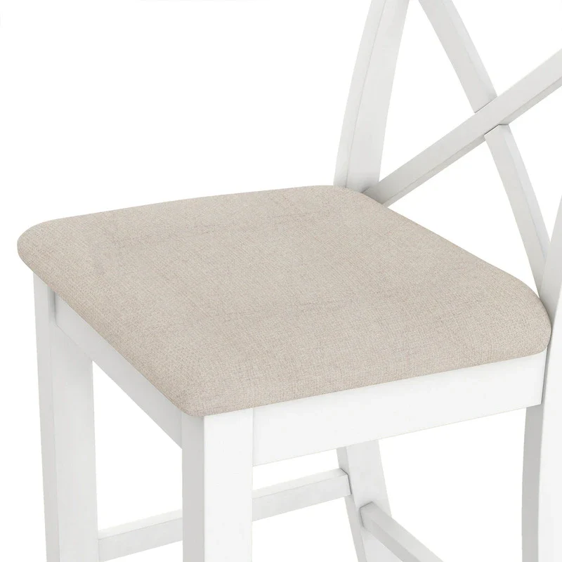 3-Piece Dining Table and Chair Set, Small Counter Height Table and Chair Set with Kitchen Breakfast Nook and 2 Chairs