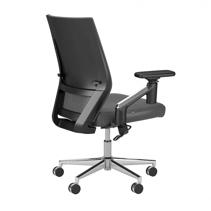 Cabot Mid Back Leather Office Chair by Bush Furniture