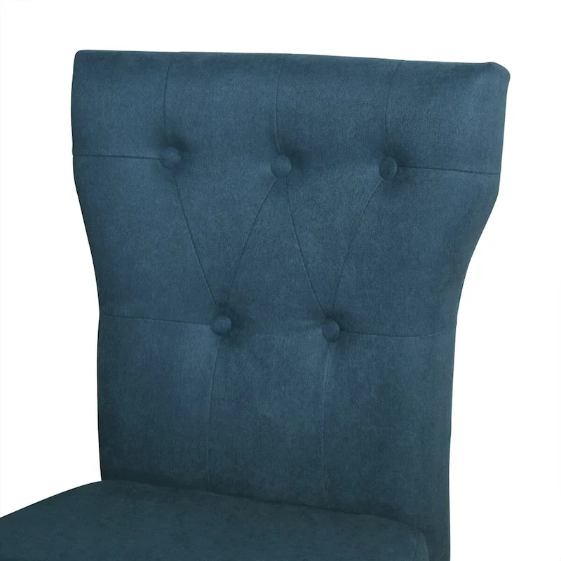 Button-Tufted Dining Chair - Red/Blue/Dark Grey - Single