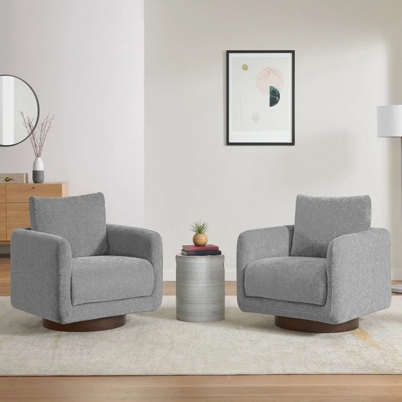 Rebecca Swivel Accent Chair Armchair with Back Cushion