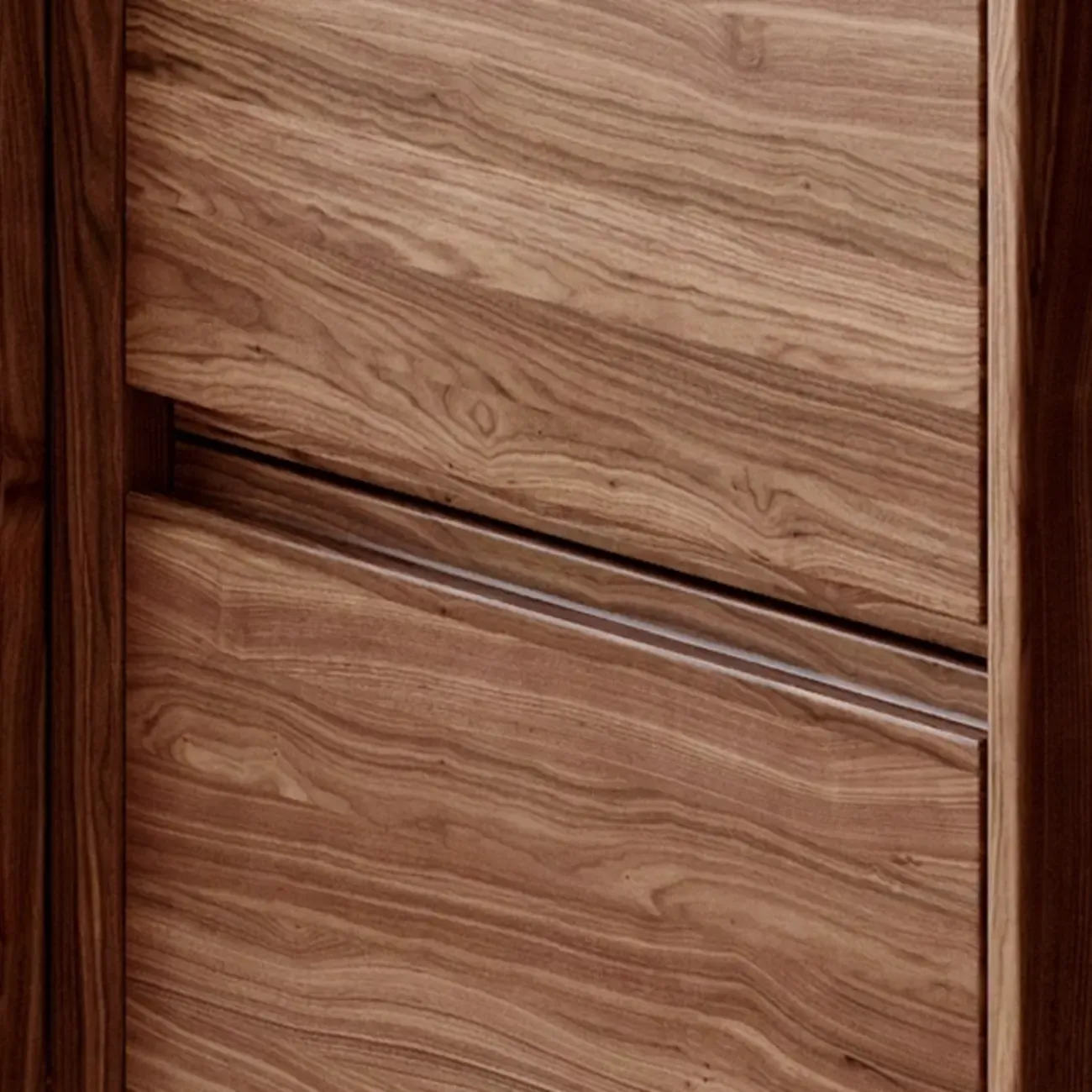 Black Walnut Open Back Wooden Vertical Display Bookshelf