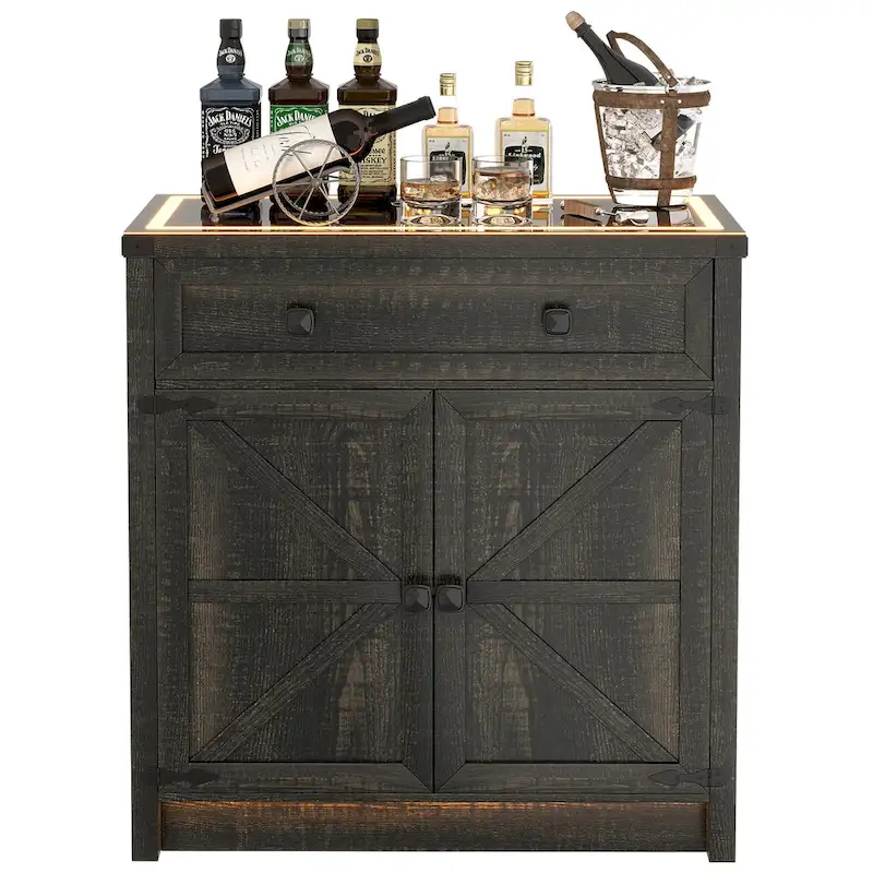 31.5 Wide Sideboard With Led Light - N/A