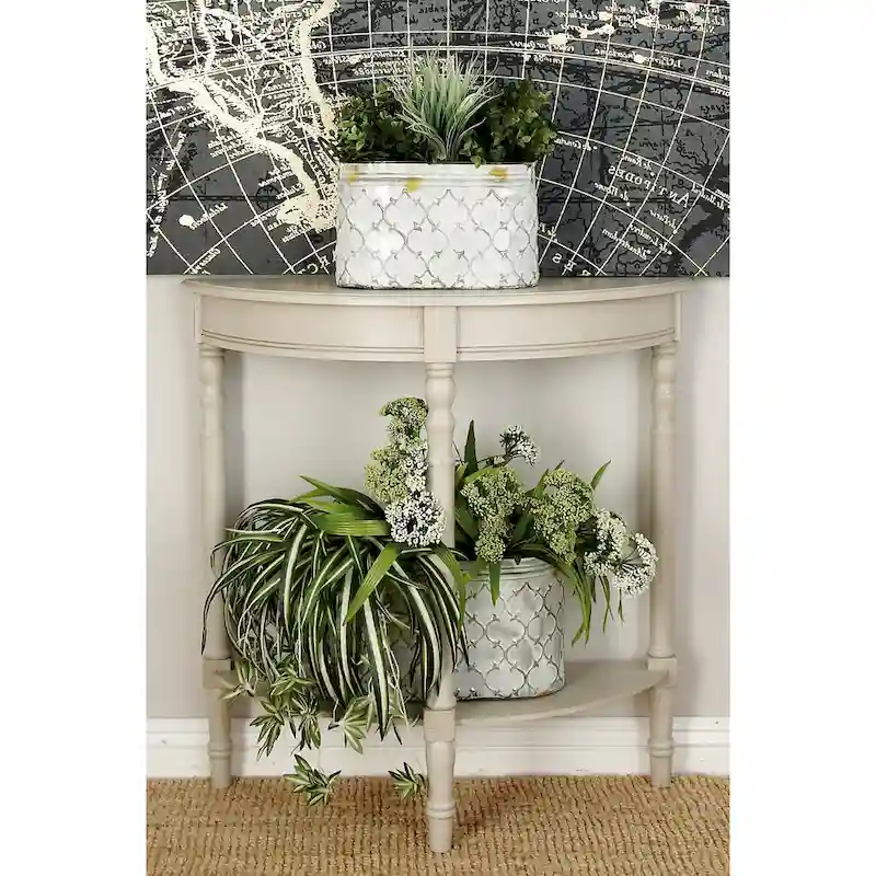 Ninette Half Moon Entryway Console Accent Table