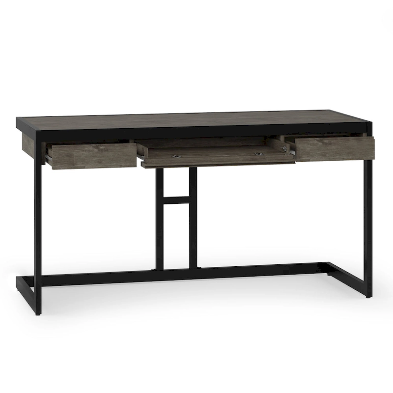 WYNDENHALL Cecilia Solid Acacia Wood Industrial Office Desk