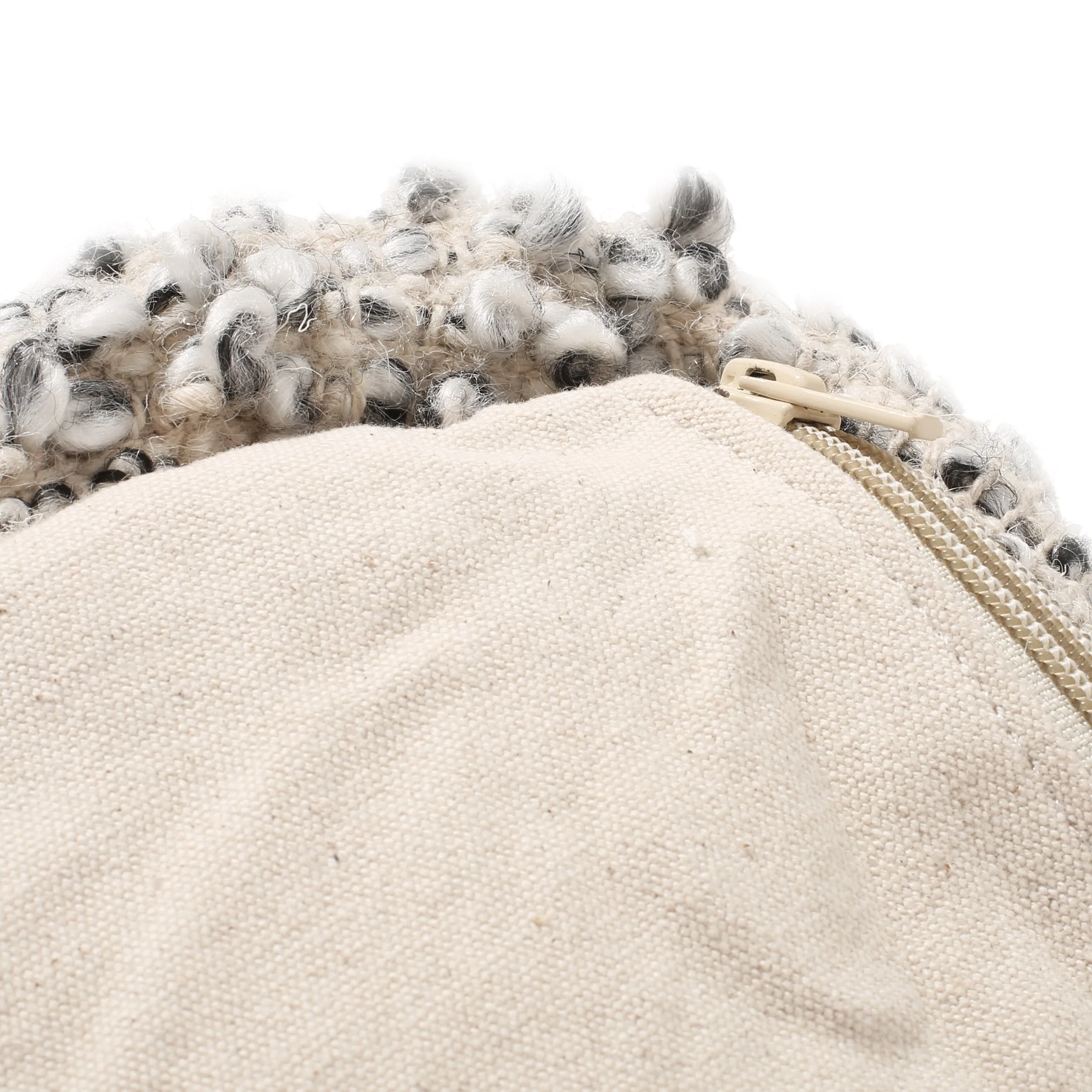 Boho Handcrafted Fabric Cube Pouf - NH604413