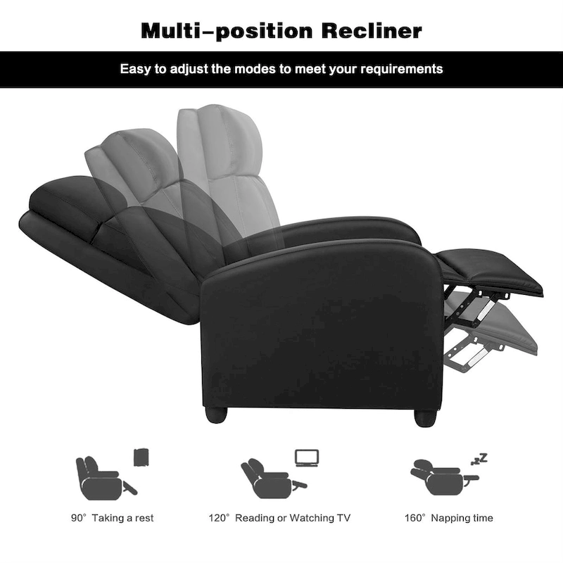 Homall Recliner Chair PU Leather Single Living Room Sofa Recliner