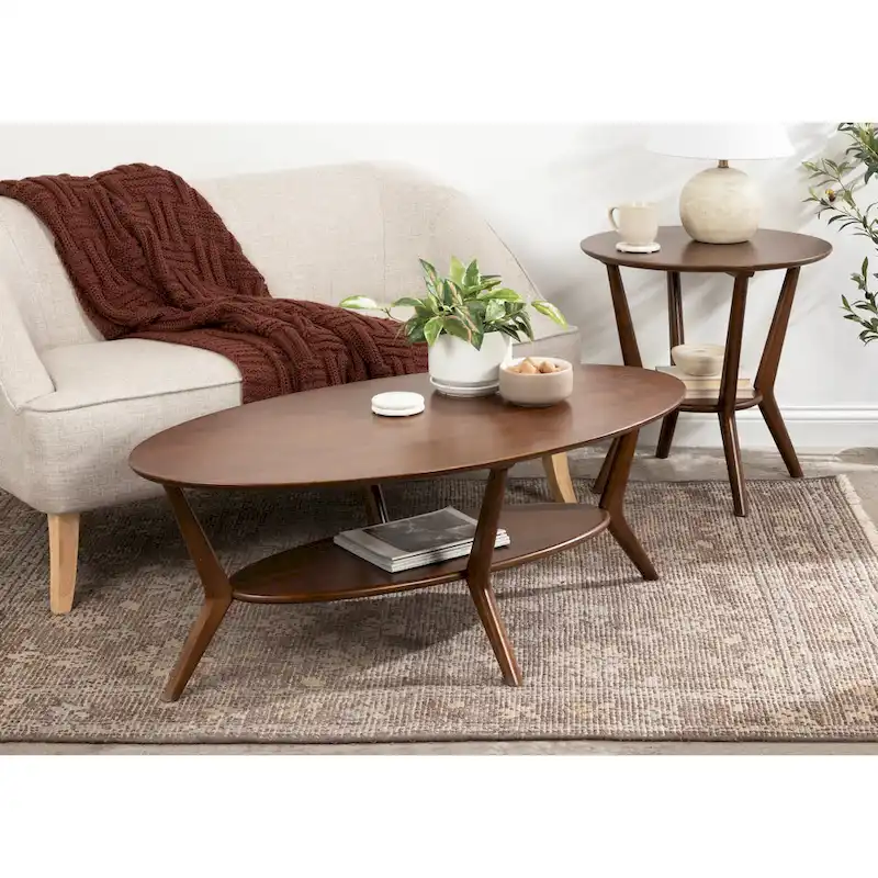 Kate and Laurel Nylah Oval Coffee Table