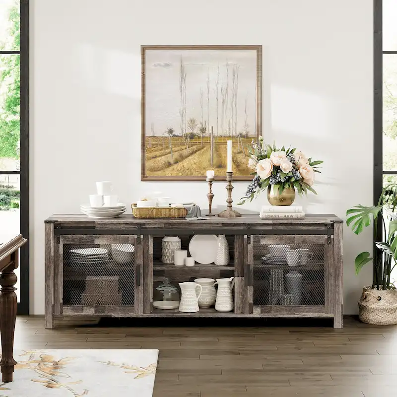 WAMPAT 36 inch 3 Sided Glass Electric Fireplace InsertBlack