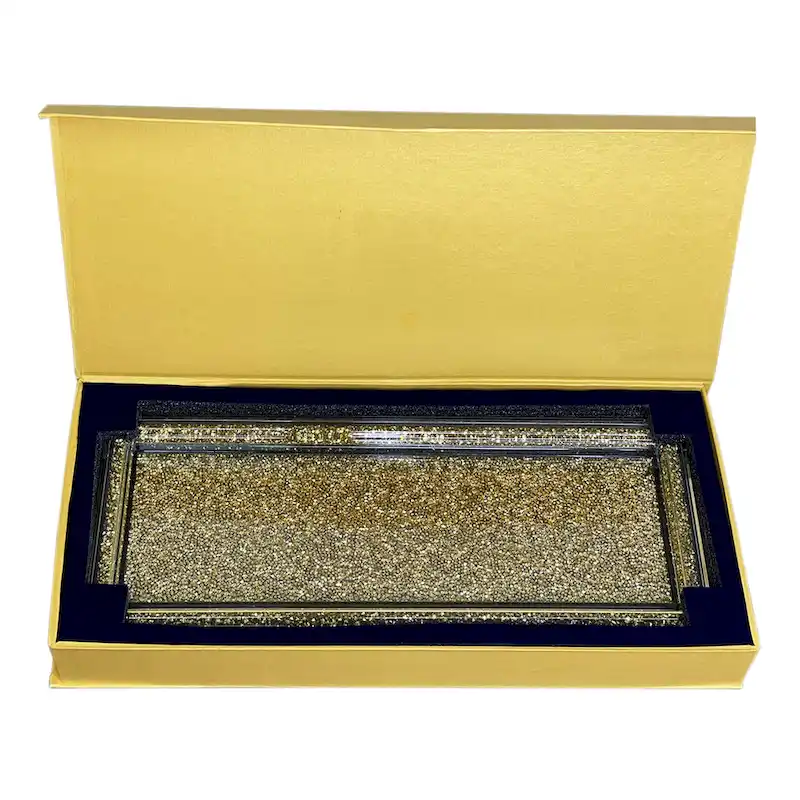 Clihome Exquisite Large Glass Tray in Gift Box