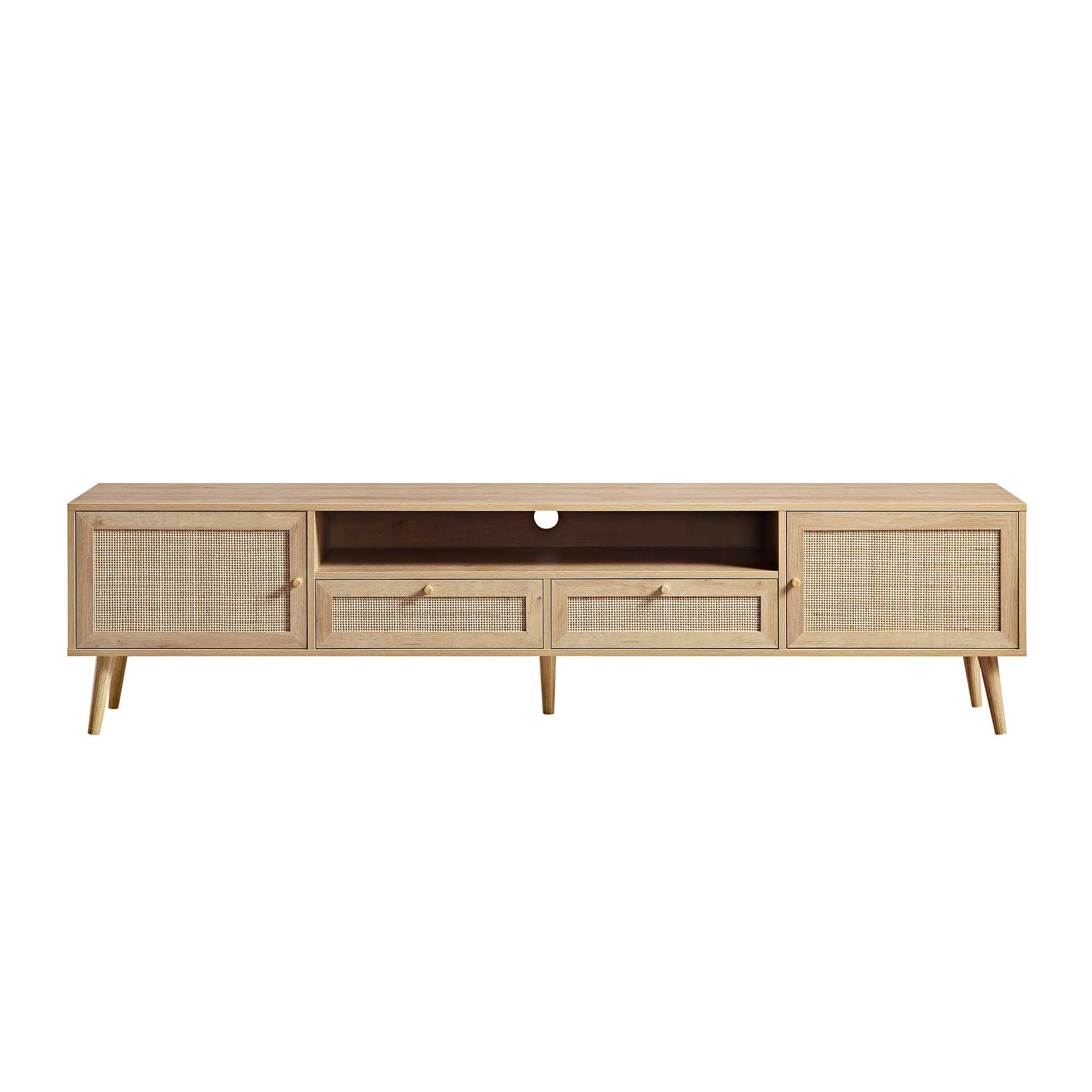 Woven Rattan 79in. Wide TV Unit, Natural