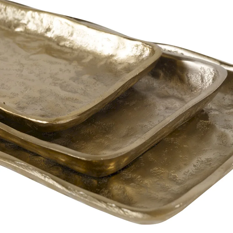 Uttermost Artisan Antique Gold Trays (Set of 3)