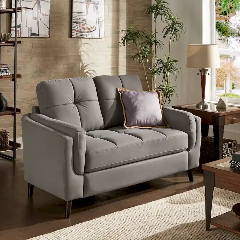 61 Wide Microfiber Arm Loveseat