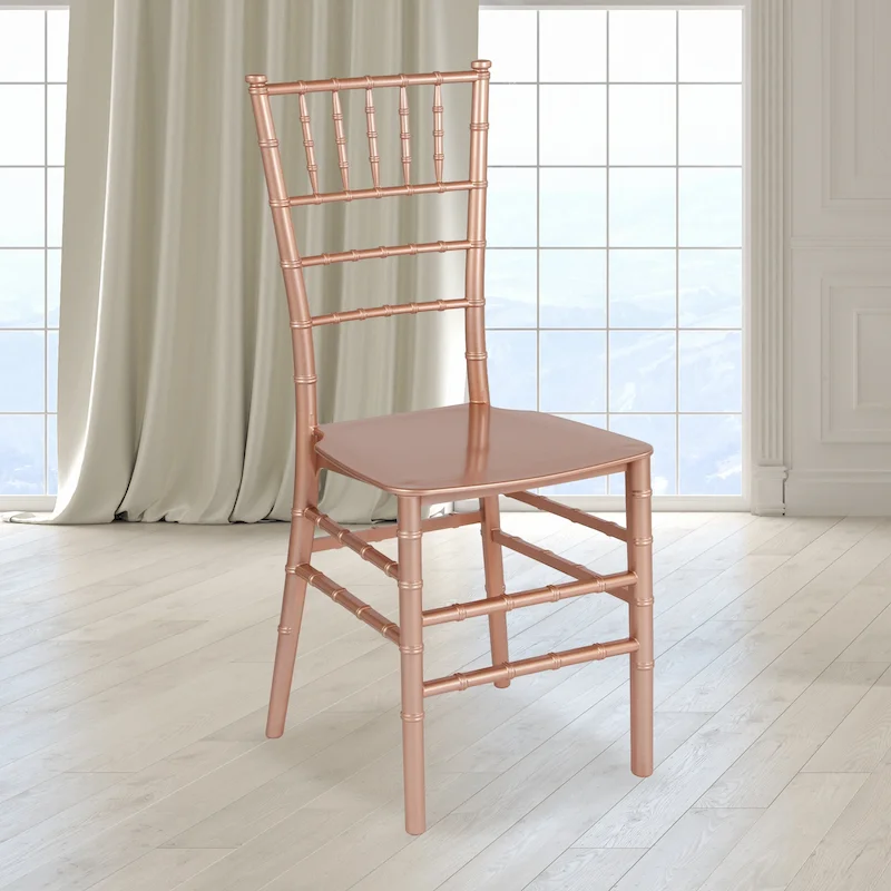 Resin Stackable Chiavari Chair - 15W x 18.75D x 35H - 15W x 18.75D x 35H