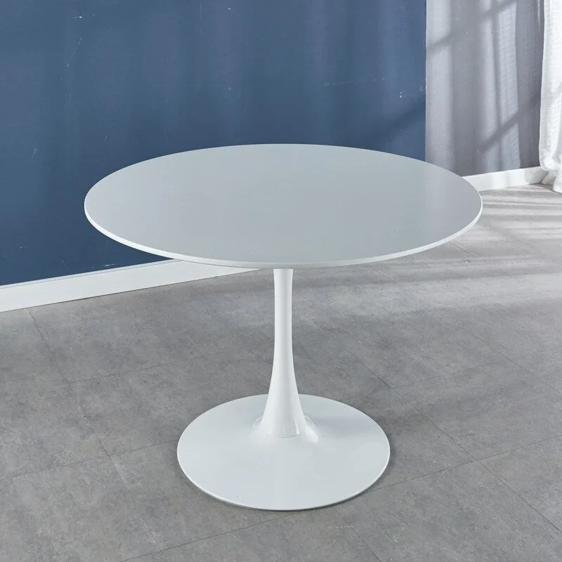 42.1  Tulip Dining Table With Round Table Top and Pedestal for 4-6 People