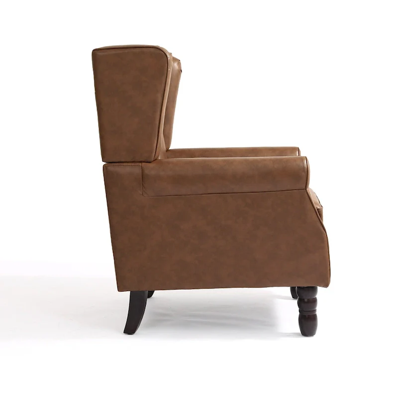 Set of 2 Vegan Leather Upholstered Button Tufted Accent Chair