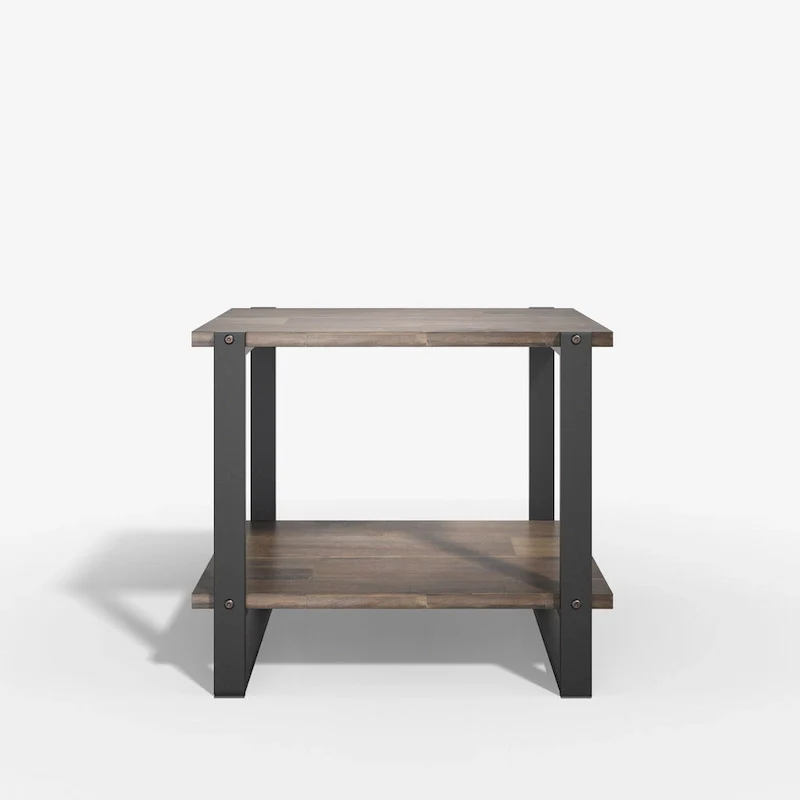 Priage by ZINUS 21 Brown Solid Wood Side Table