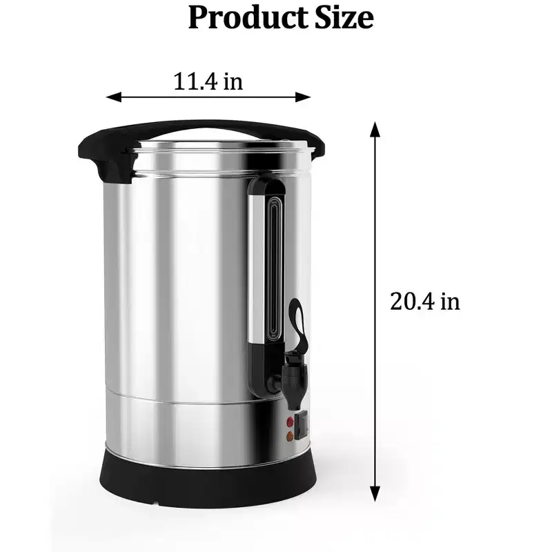 GustoWave Commercial Coffee Urn, Stainless Steel Large Coffee Dispenser for Catering, Events, Weddings  Parties, Heavy-Duty