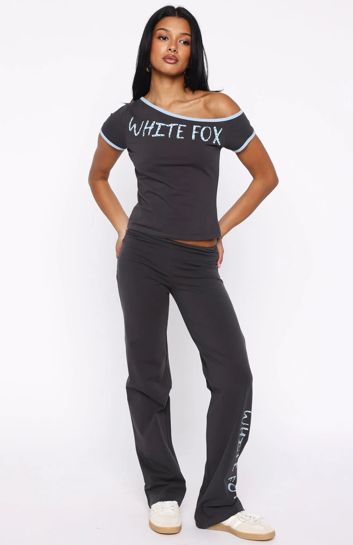 Good Things Take Time Straight Leg Pants Charcoal