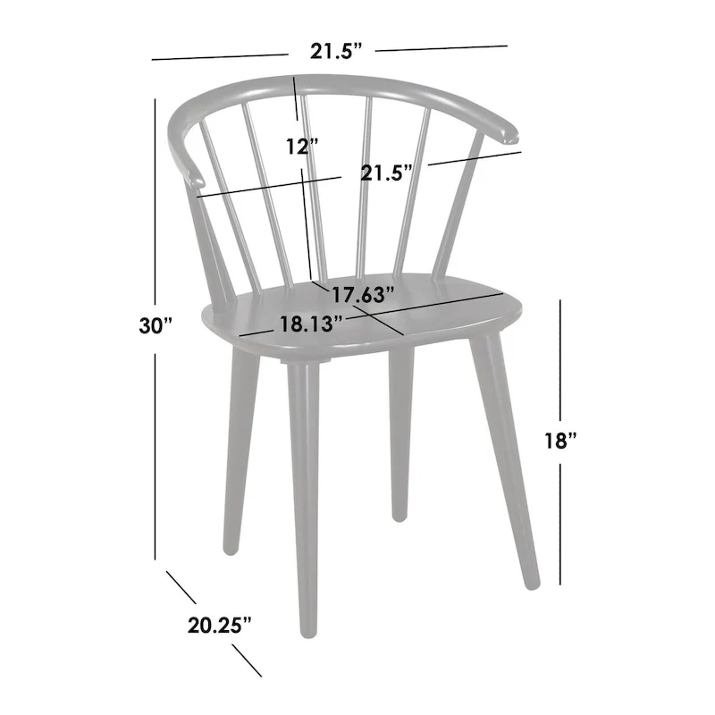 Solid Wood Spindle Dining Chairs