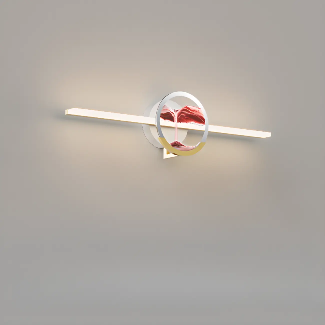 Dimmable Glass Bathroom Vanity Light with Integrated LED