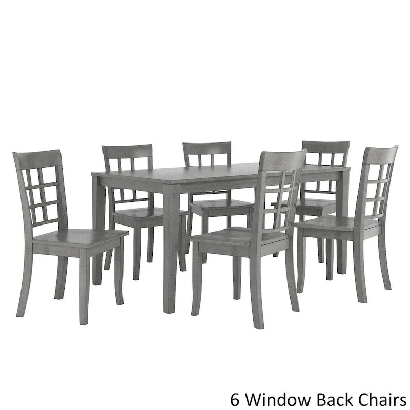 Wilmington II 60-Inch Rectangular Antique Grey Dining Set by iNSPIRE Q Classic