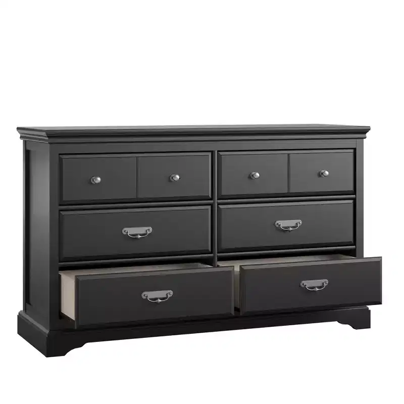 GDFStudio Wyatt 6-Drawer Modern Bedroom Dresser with Metal Slides