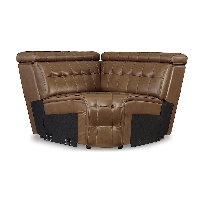Signature Design by Ashley Temmpton Medium Brown 5-Piece Power Reclining Sectional - 110W x 110D x 34H
