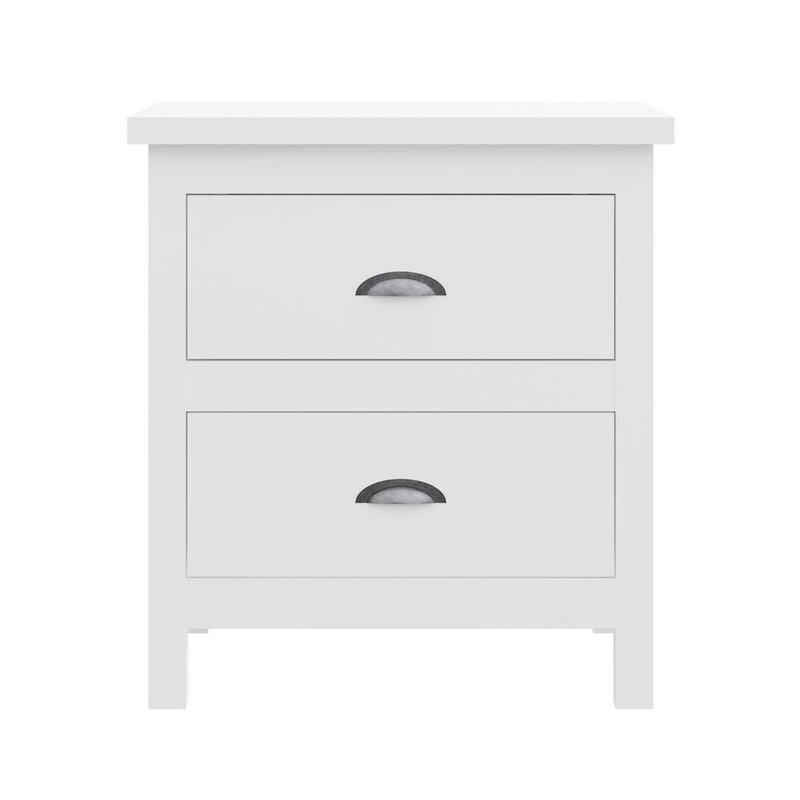 Yes4wood Nightstand with Drawers, Solid Wood