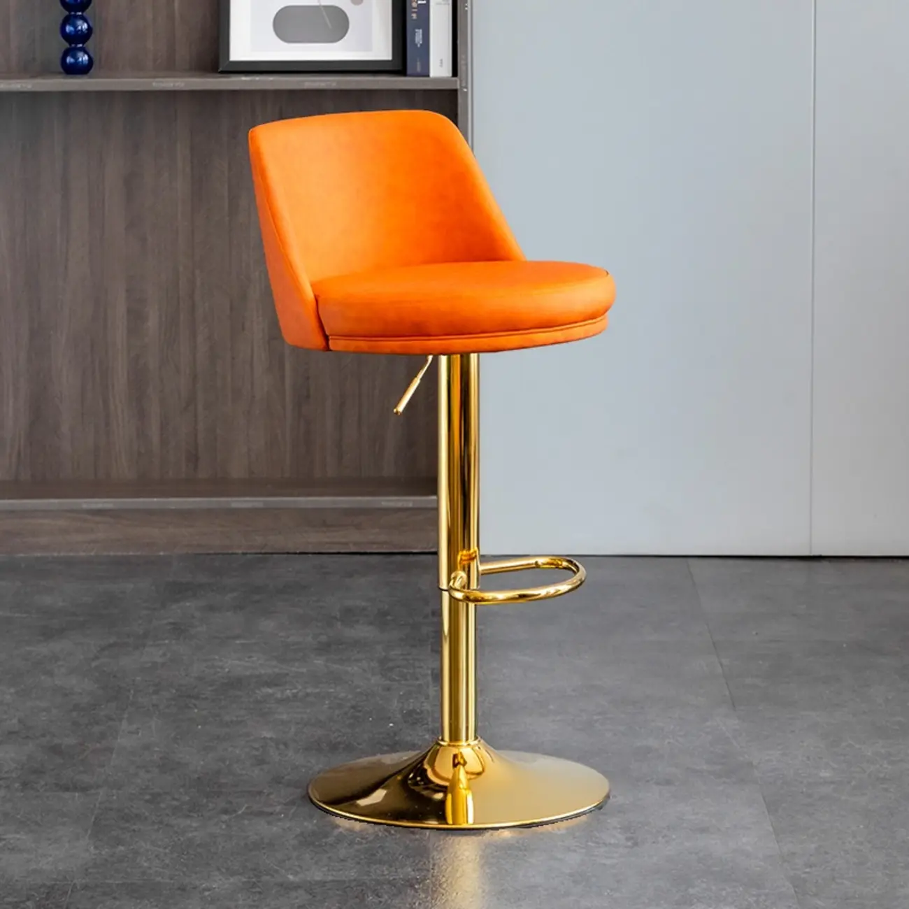 Adjustable Swivel Leather Modern Bar Stools