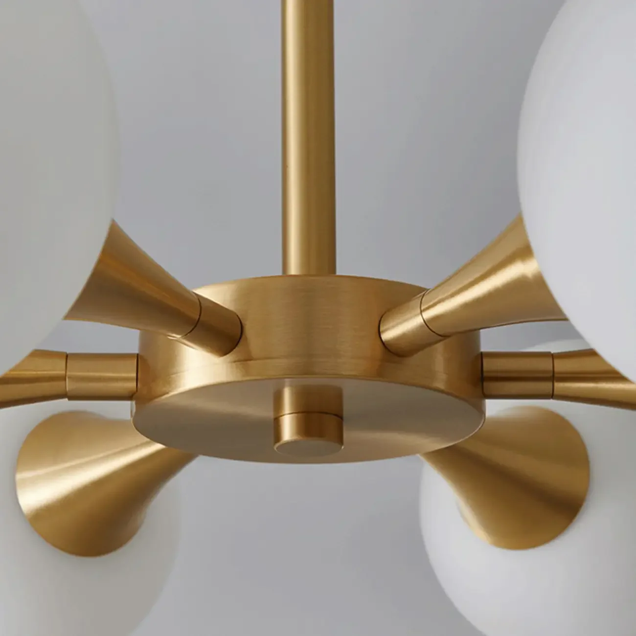 Modern Gold Glass Ball Semi Flush Mount Ceiling Light