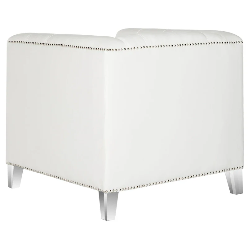 SAFAVIEH Kamilah White/ Clear Club Chair - 31.9 x 33.9 x 29.9 - 32Wx34Dx30H