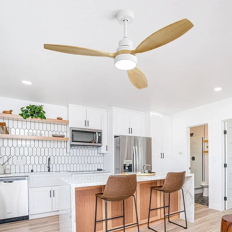 52  Low Profile Ceiling Fan with Light and Remote Control