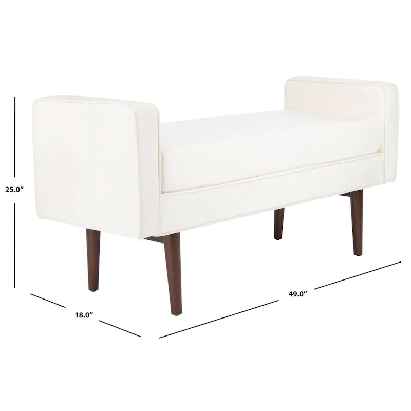 Rosalee Mid-Century Modern 25-inch Bench - 49W x 18D x 25H