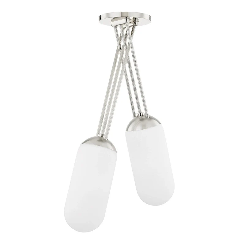 Hudson Valley Palisade 2-Light Pendant with Opal Matte Glass Shade