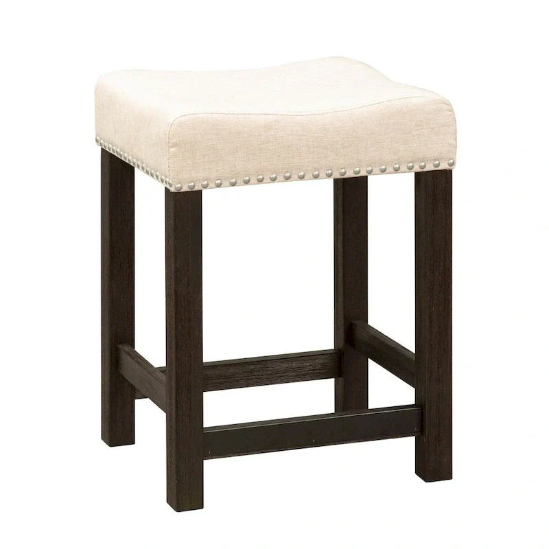 Charcoal and Ash Upholstered Console Stool