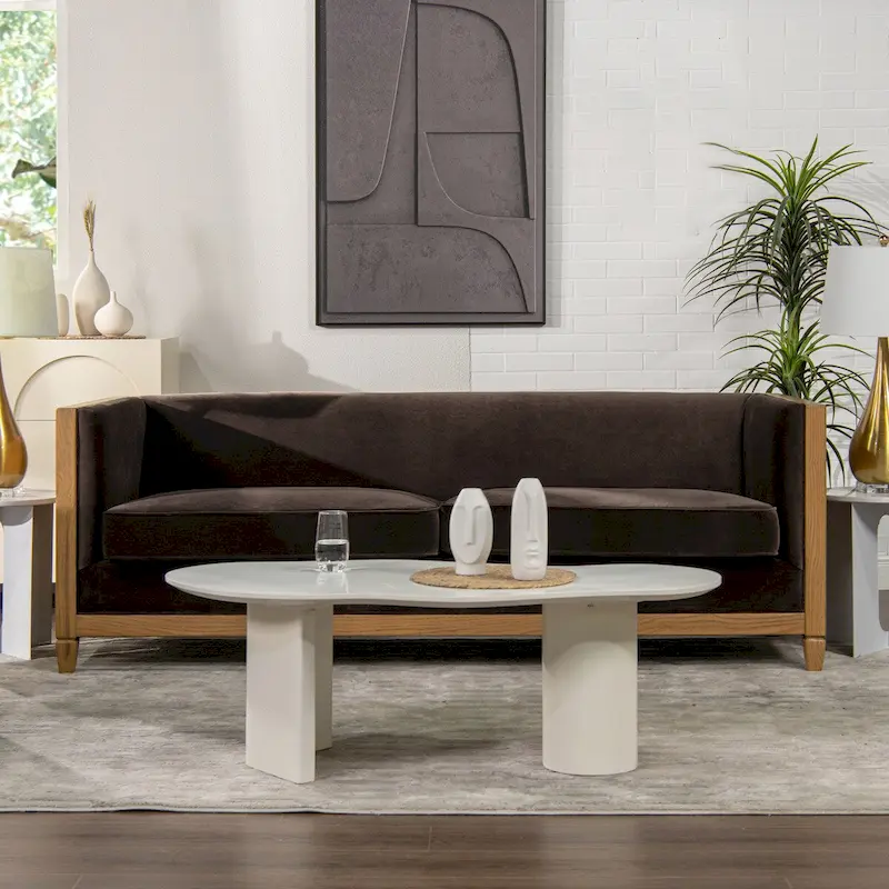 81 Oak Rattan Sofa