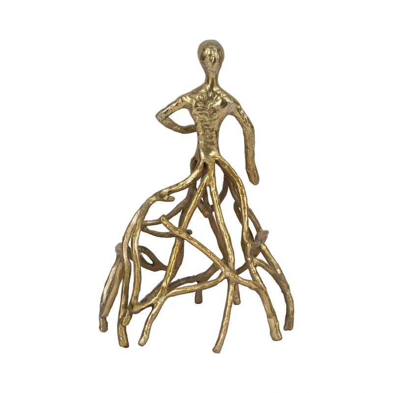 Sagebrook Home 14  Metal Hold Dancing Lady - 9  x 9  x 14