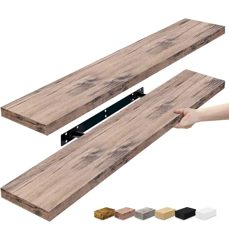 Sorbus Long Floating Shelves for Wall Set of 2 - 35L x 9W x 1.5H