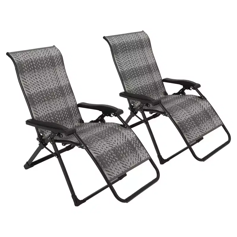 Folding Lounge Chair with Adjustable Backrest & Footrest, Outdoor Recliner 330 Lbs Capacity, Portable for Beach/Backyard/Pool, Multiple Packs