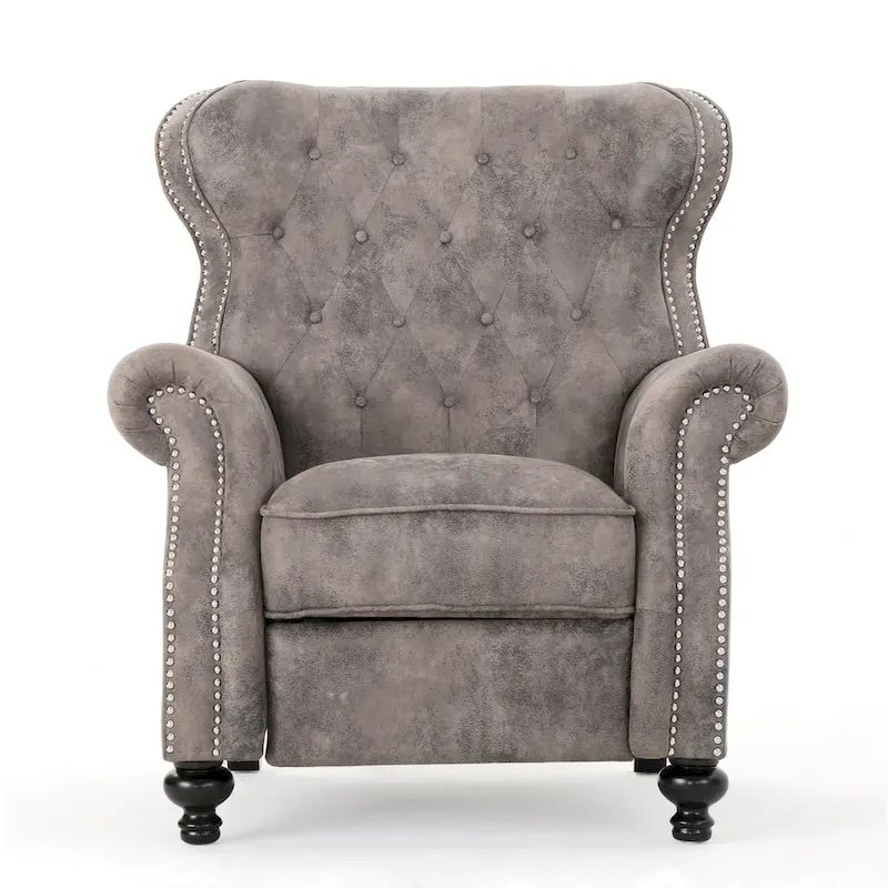 Walder Tufted Microfiber Recliner Club Chair by Christopher Knight Home