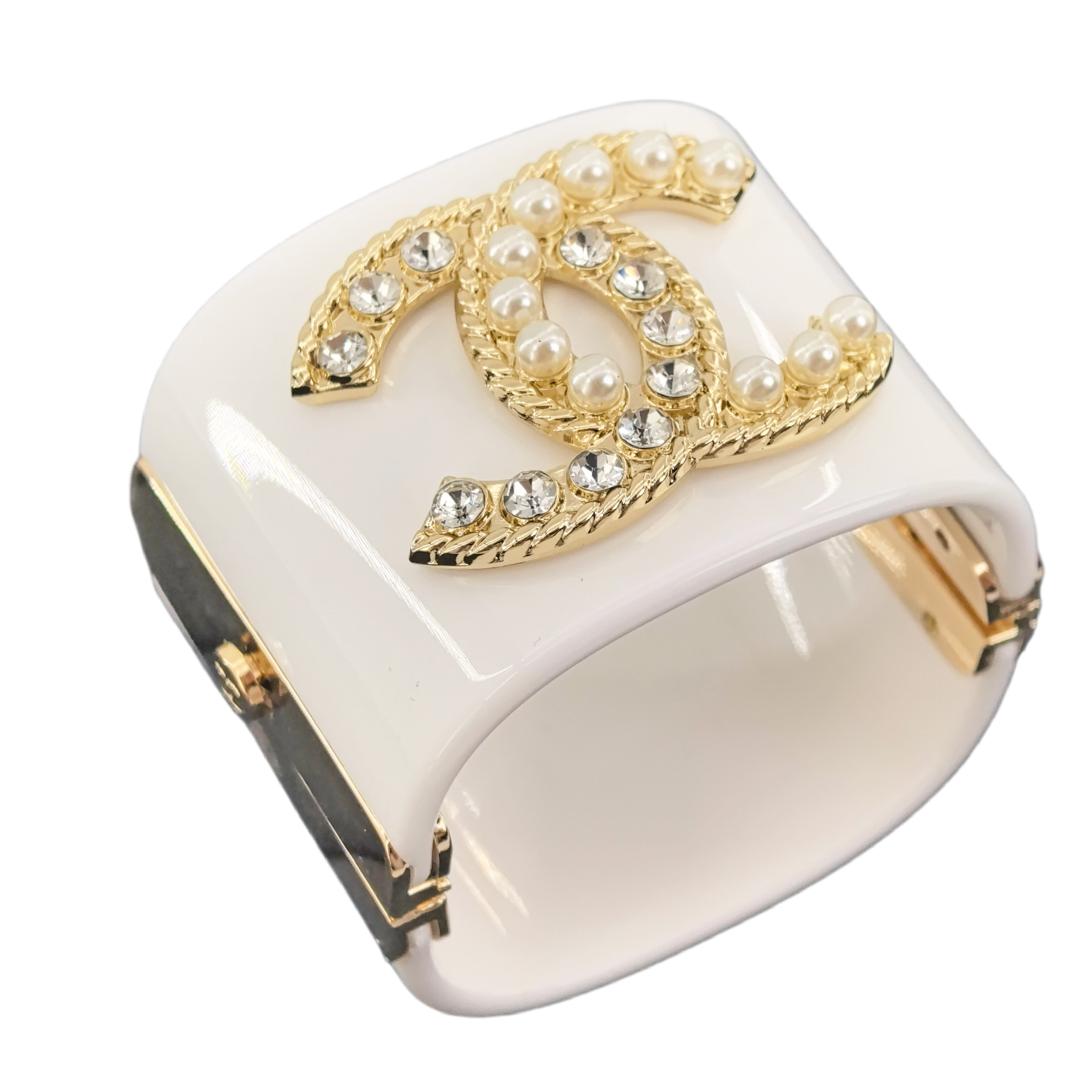 CCS010  Chanel acrylic cuff Bracelet - ccjewelryacc