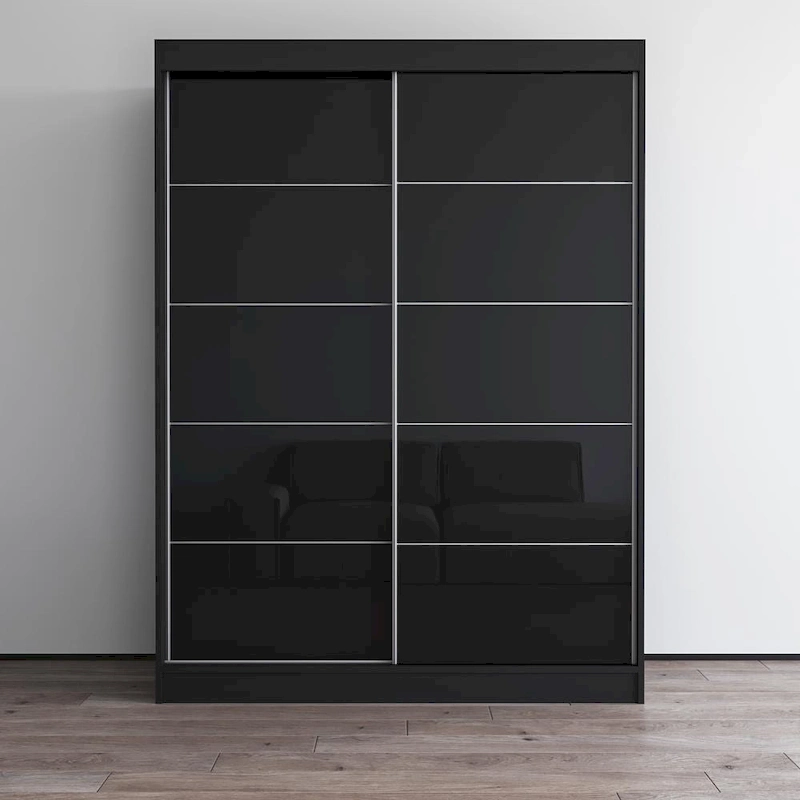 Aria 2 Door Modern High Gloss Wardrobe Armoire