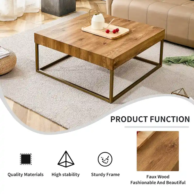 Naturally elegant wooden coffee table