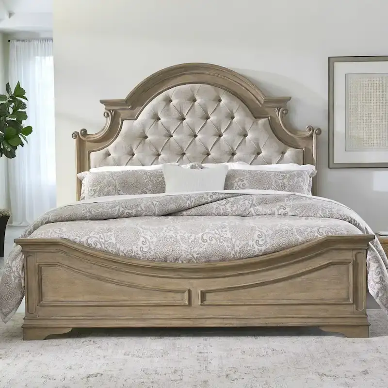 White Tufted Upholstered Queen/King Bed