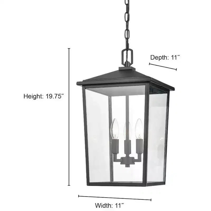 Millennium Lighting Fetterton 3 - Light Pendant in Powder Coated Black