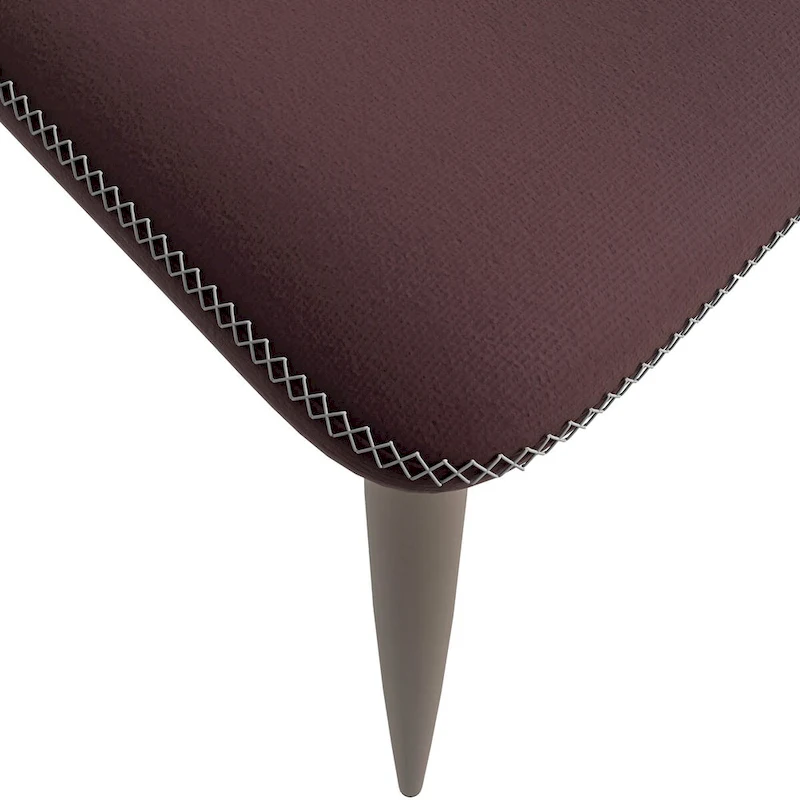 Mosaic Modern Upholstered Fabric Dining Chair with Metal Legs by LeisureMod