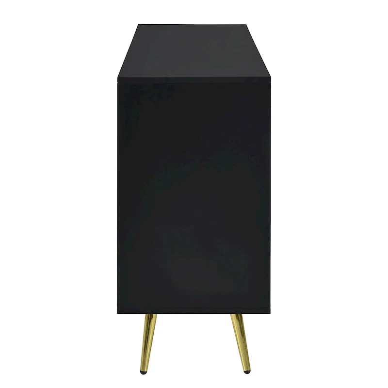 Living Room Four Door Sideboard with Sturdy Metal Legs