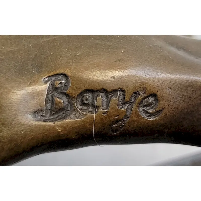 Cougar Puma Panther Mountain Lion Bronze Sculpture Statue On Marble Base